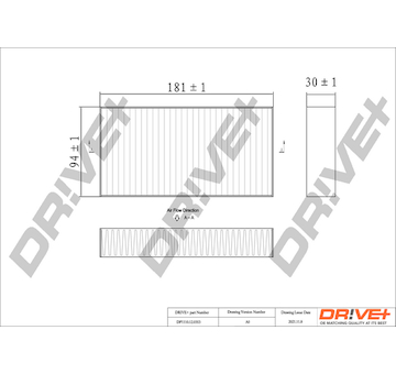 Filtr, vzduch v interiéru Dr!ve+ DP1110.12.0353