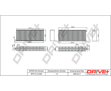 Filtr, vzduch v interiéru Dr!ve+ DP1110.12.0354