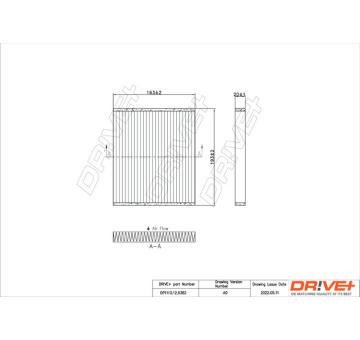 Filtr, vzduch v interiéru Dr!ve+ DP1110.12.0362