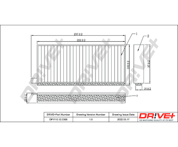 Filtr, vzduch v interiéru Dr!ve+ DP1110.12.0368