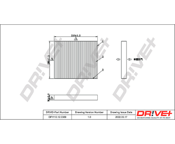 Filtr, vzduch v interiéru Dr!ve+ DP1110.12.0369