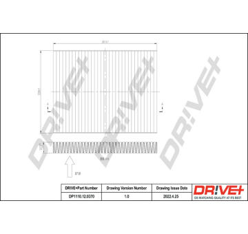 Filtr, vzduch v interiéru Dr!ve+ DP1110.12.0370