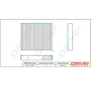 Filtr, vzduch v interiéru Dr!ve+ DP1110.12.0375