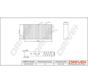 Filtr, vzduch v interiéru Dr!ve+ DP1110.12.0378