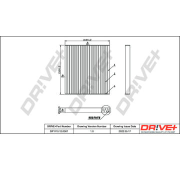 Filtr, vzduch v interiéru Dr!ve+ DP1110.12.0387