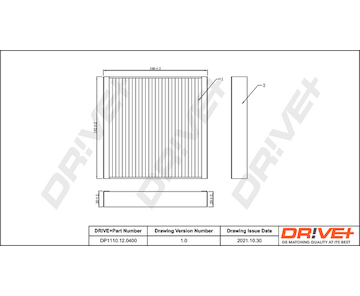 Filtr, vzduch v interiéru Dr!ve+ DP1110.12.0400