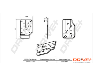 Sada hydraulického filtru, automatická převodovka Dr!ve+ DP1110.14.0008