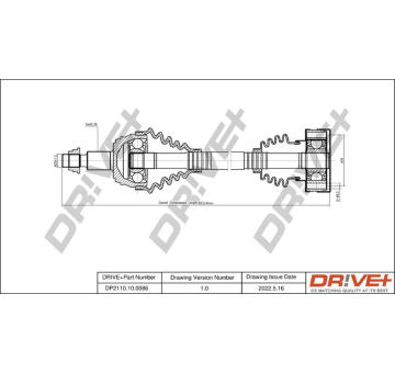 Hnací hřídel Dr!ve+ DP2110.10.0086