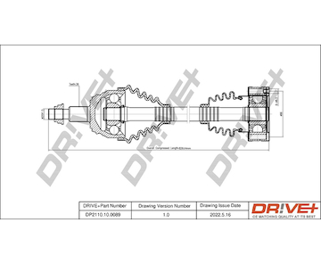 Hnací hřídel Dr!ve+ DP2110.10.0089