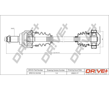 Hnací hřídel Dr!ve+ DP2110.10.0124