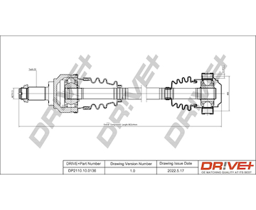 Hnací hřídel Dr!ve+ DP2110.10.0136