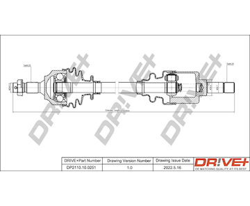 Hnací hřídel Dr!ve+ DP2110.10.0251