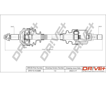 Hnací hřídel Dr!ve+ DP2110.10.0288