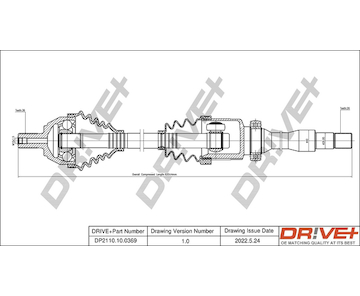 Hnací hřídel Dr!ve+ DP2110.10.0369