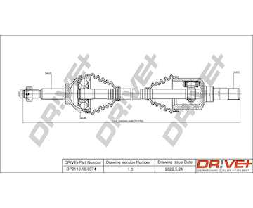Hnací hřídel Dr!ve+ DP2110.10.0374