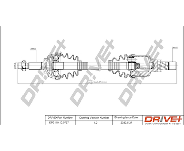 Hnací hřídel Dr!ve+ DP2110.10.0757