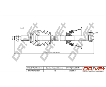 Hnací hřídel Dr!ve+ DP2110.10.0831