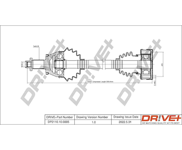Hnací hřídel Dr!ve+ DP2110.10.0885