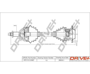 Hnací hřídel Dr!ve+ DP2110.10.0887