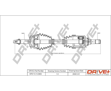 Hnací hřídel Dr!ve+ DP2110.10.0905