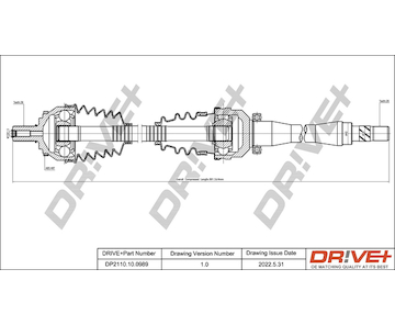 Hnací hřídel Dr!ve+ DP2110.10.0989