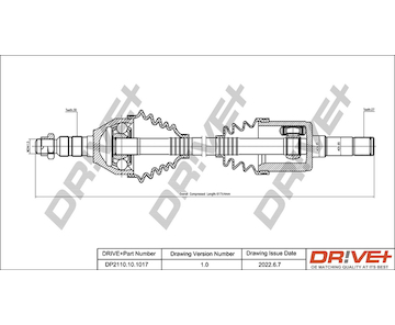 Hnací hřídel Dr!ve+ DP2110.10.1017