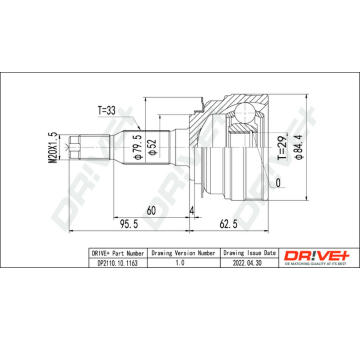 Sada kloubů, hnací hřídel Dr!ve+ DP2110.10.1163