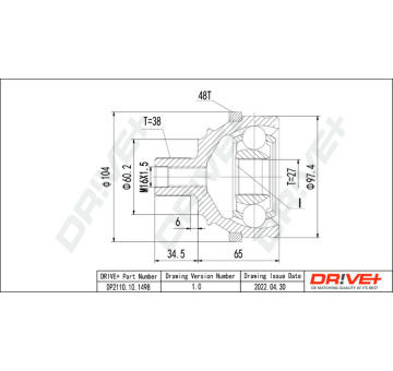 Sada kloubů, hnací hřídel Dr!ve+ DP2110.10.1498