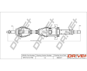 Hnací hřídel Dr!ve+ DP2110.10.1740