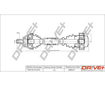 Hnací hřídel Dr!ve+ DP2110.10.1815
