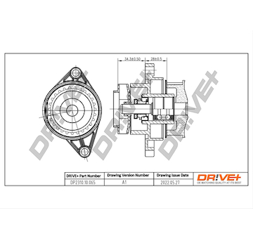 Vodní čerpadlo, chlazení motoru Dr!ve+ DP2310.10.065