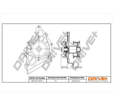 Vodní čerpadlo, chlazení motoru Dr!ve+ DP2310.10.075