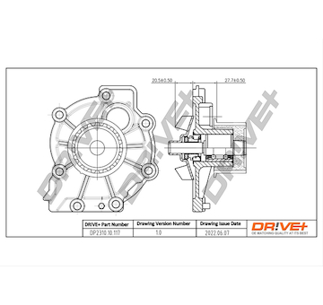 Vodní čerpadlo, chlazení motoru Dr!ve+ DP2310.10.117