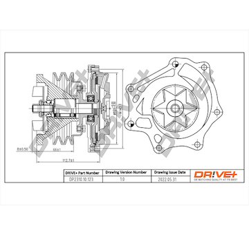 Vodní čerpadlo, chlazení motoru Dr!ve+ DP2310.10.123