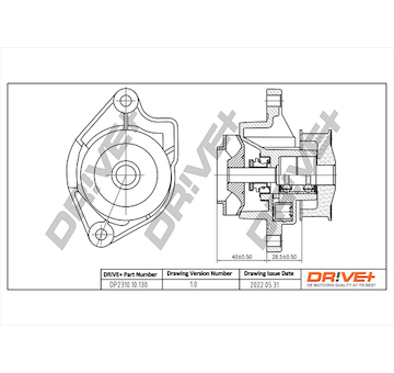 Vodní čerpadlo, chlazení motoru Dr!ve+ DP2310.10.130
