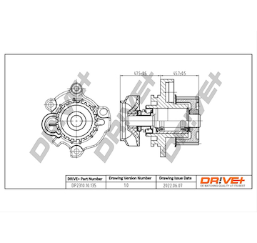 Vodní čerpadlo, chlazení motoru Dr!ve+ DP2310.10.135
