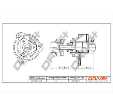 Vodní čerpadlo, chlazení motoru Dr!ve+ DP2310.10.136
