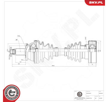 Hnací hriadeľ ESEN SKV 40SKV027