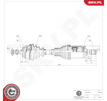 Hnací hriadeľ ESEN SKV 40SKV039