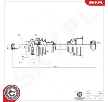 Hnací hriadeľ ESEN SKV 40SKV045