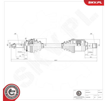 Hnací hriadeľ ESEN SKV 40SKV046