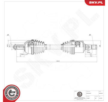 Hnací hriadeľ ESEN SKV 40SKV057