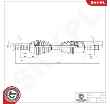 Hnací hriadeľ ESEN SKV 40SKV068