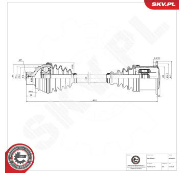 Hnací hriadeľ ESEN SKV 40SKV079