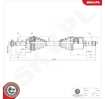 Hnací hřídel ESEN SKV 40SKV086
