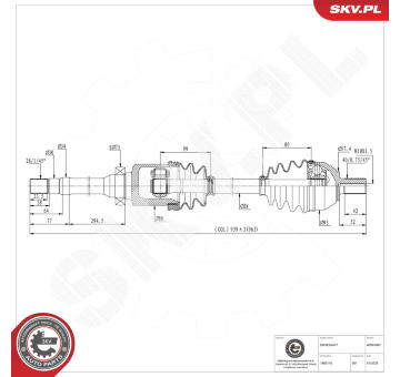 Hnací hriadeľ ESEN SKV 40SKV087