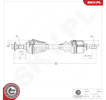 Hnací hriadeľ ESEN SKV 40SKV093