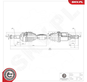 Hnací hriadeľ ESEN SKV 40SKV097