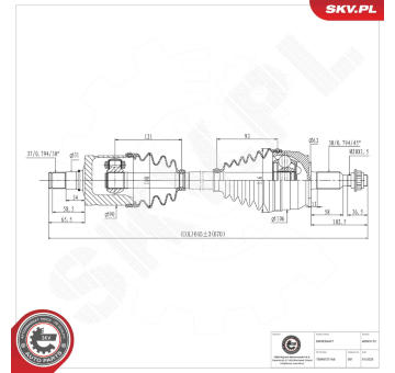 Hnací hriadeľ ESEN SKV 40SKV112