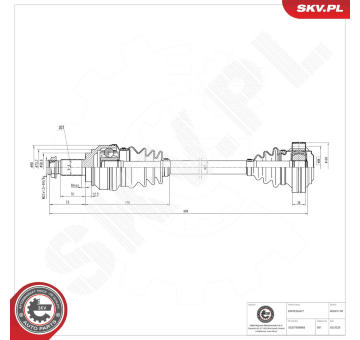 Hnací hřídel ESEN SKV 40SKV118